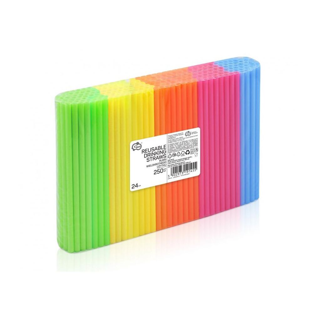 Reusable drinking straws - GoDan - mix, 250 pcs