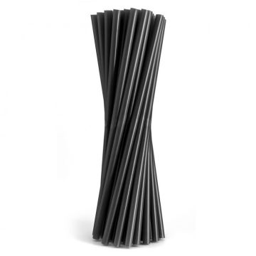 Reusable drinking straws - GoDan - black, 200 pcs
