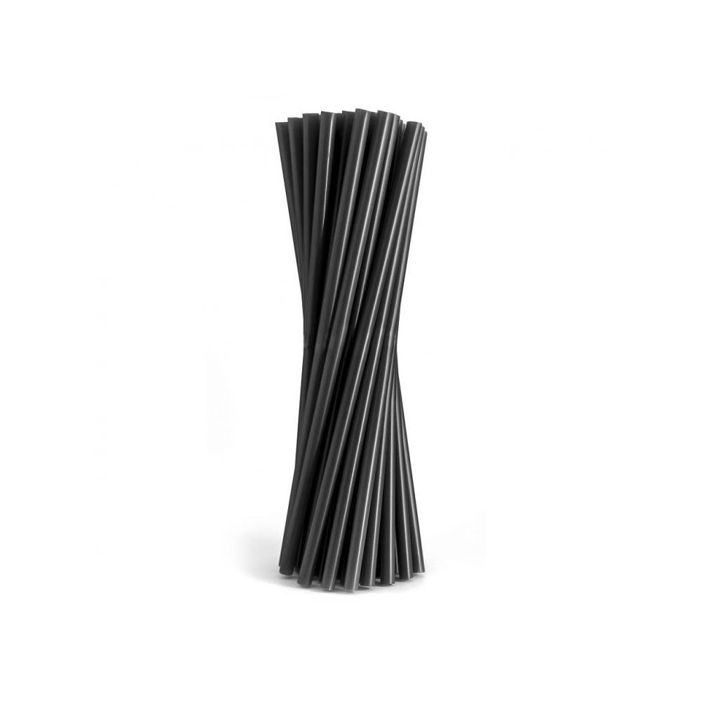 Reusable drinking straws - GoDan - black, 200 pcs