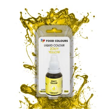 Barwnik spożywczy w płynie - Food Colours - żółty, 20 ml