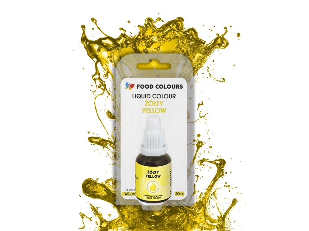 Barwnik spożywczy w płynie - Food Colours - żółty, 20 ml