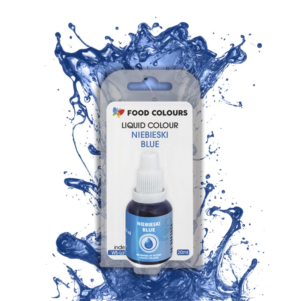 Barwnik spożywczy w płynie - Food Colours - niebieski, 20 ml