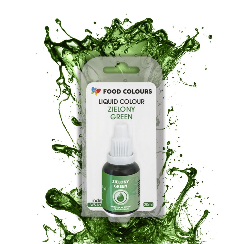 Barwnik spożywczy w płynie - Food Colours - zielony, 20 ml