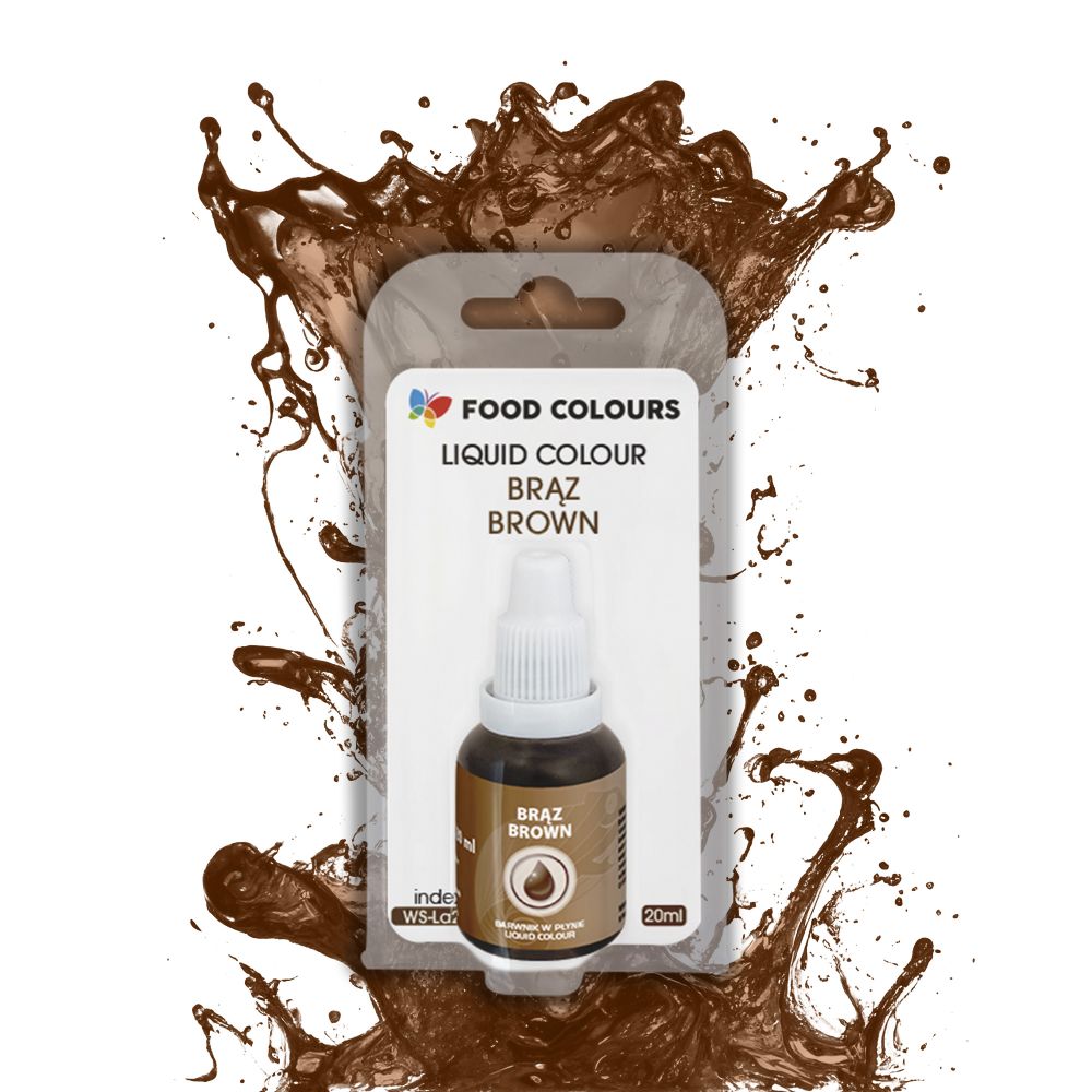 Barwnik spożywczy w płynie - Food Colours - brązowy, 20 ml