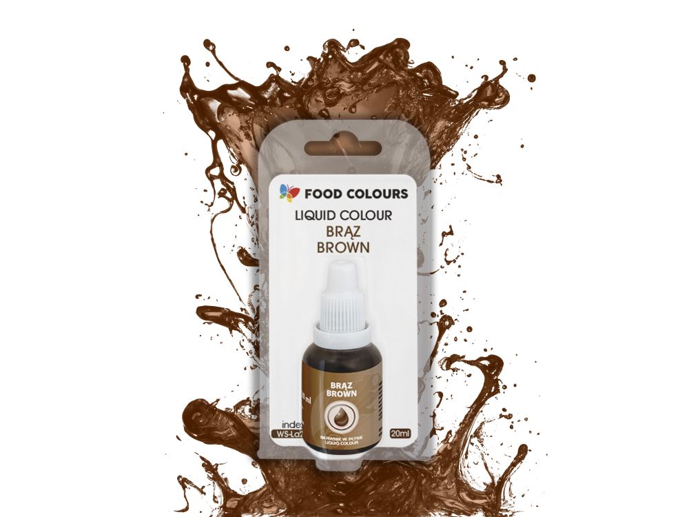 Barwnik spożywczy w płynie - Food Colours - brązowy, 20 ml