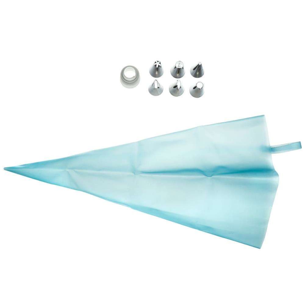 Set of decoration tips with a confectionery sleeve - 8 pcs.