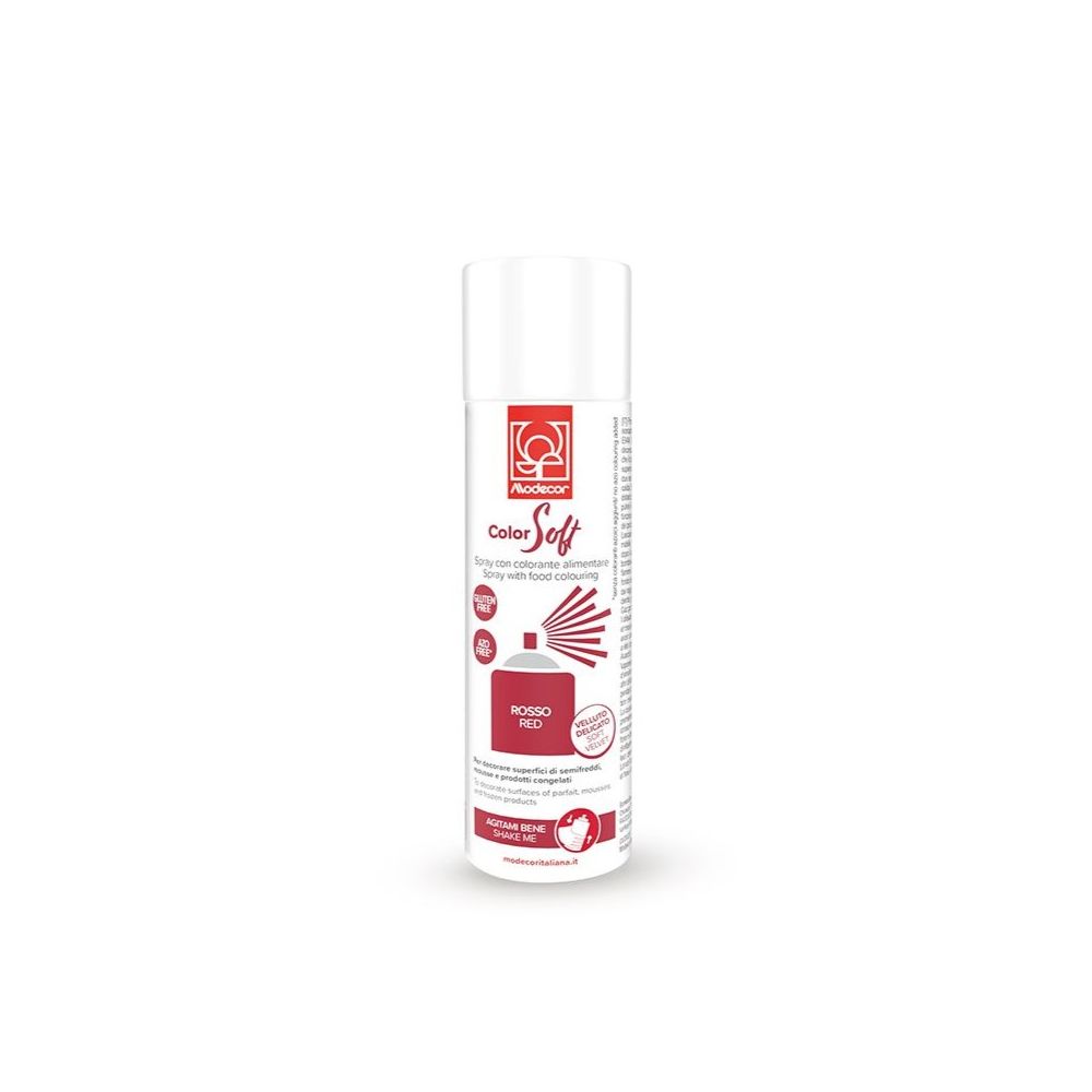 Zamsz w sprayu ColorSoft - Modecor - Rosso AF, 250 ml