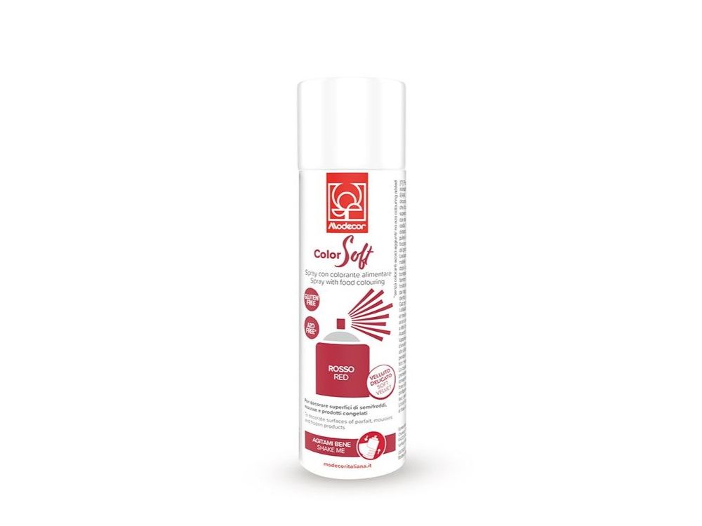 Zamsz w sprayu ColorSoft - Modecor - Rosso AF, 250 ml