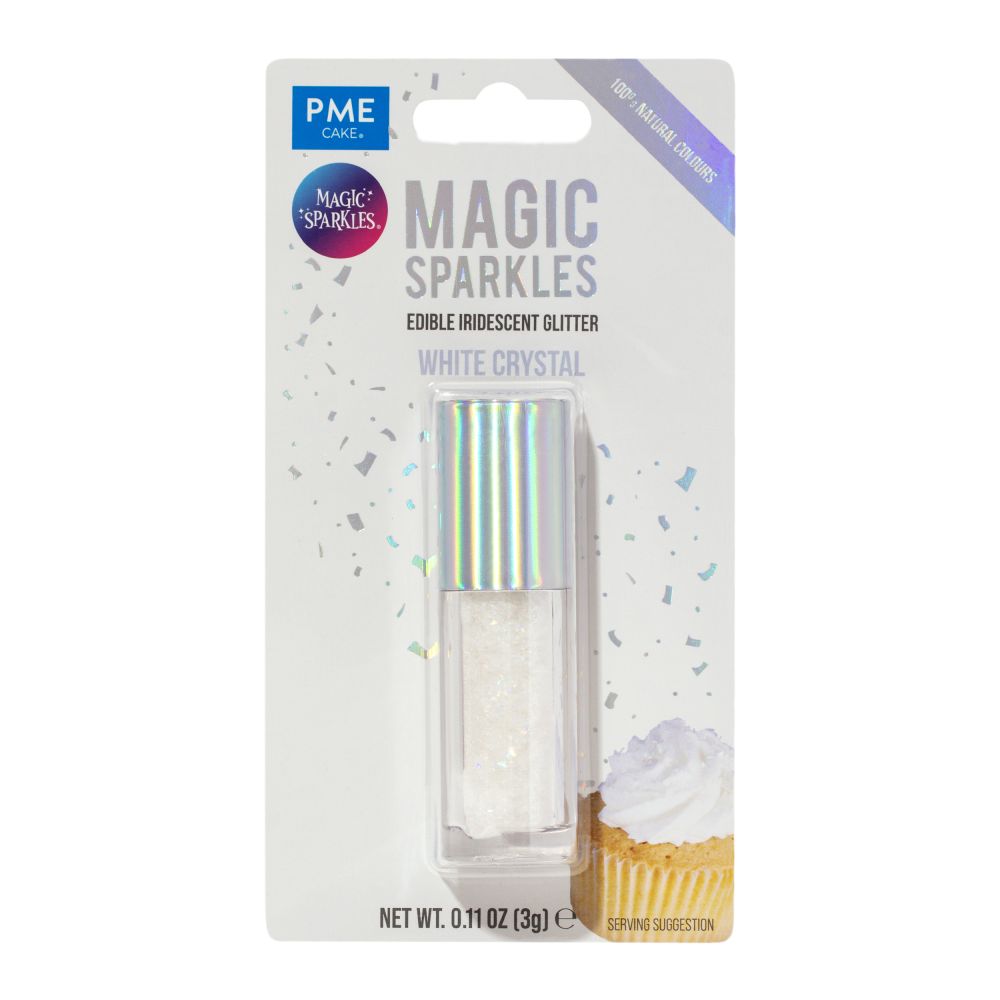 Edible glitter Magic Sparkles - PME - White Crystal, 3 g