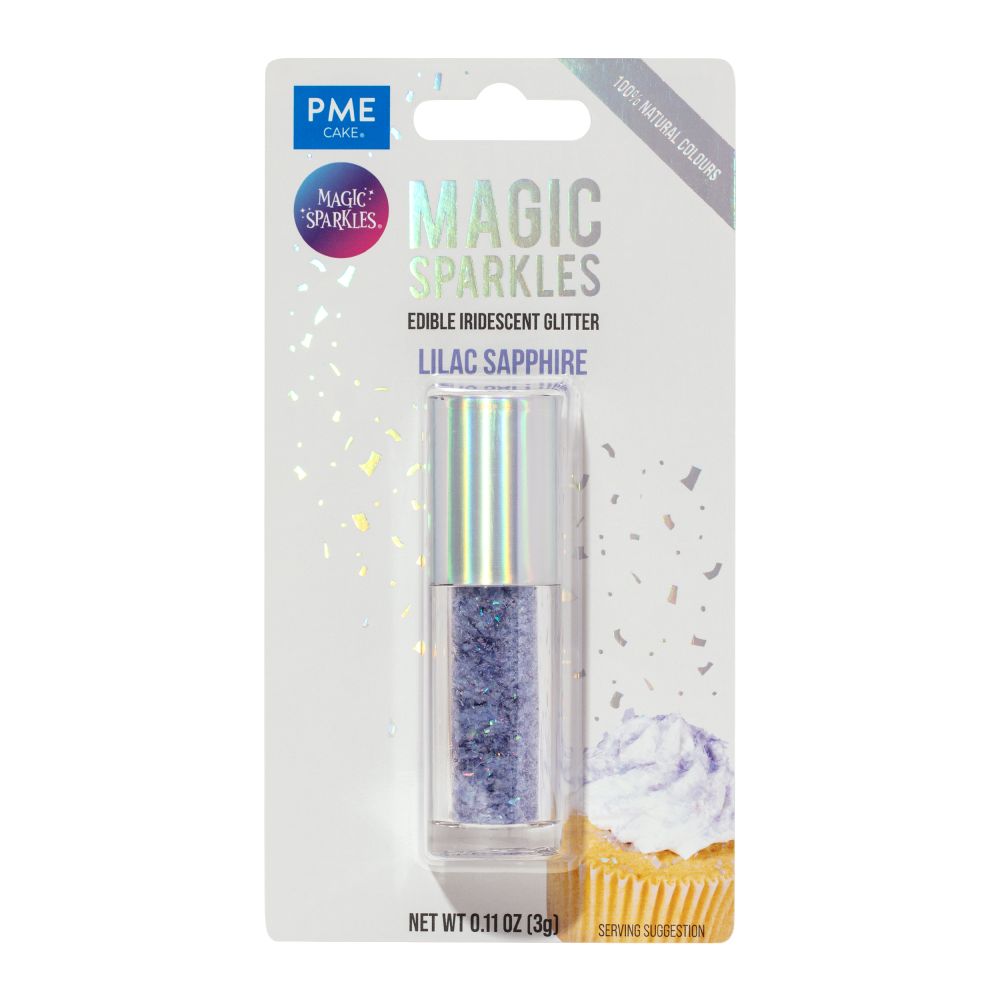Edible glitter Magic Sparkles - PME - Lilac Sapphire, 3 g