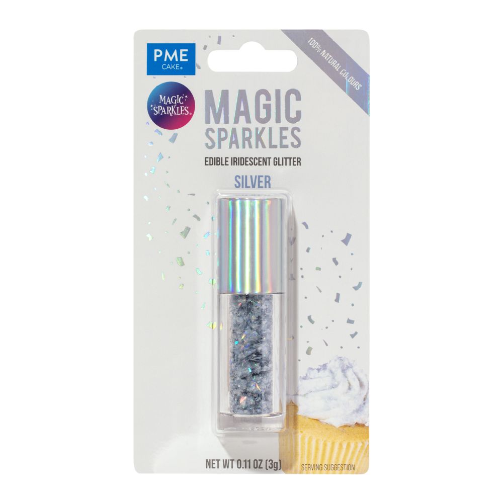 Płatki brokatowe Magic Sparkles - PME - Silver, 3 g