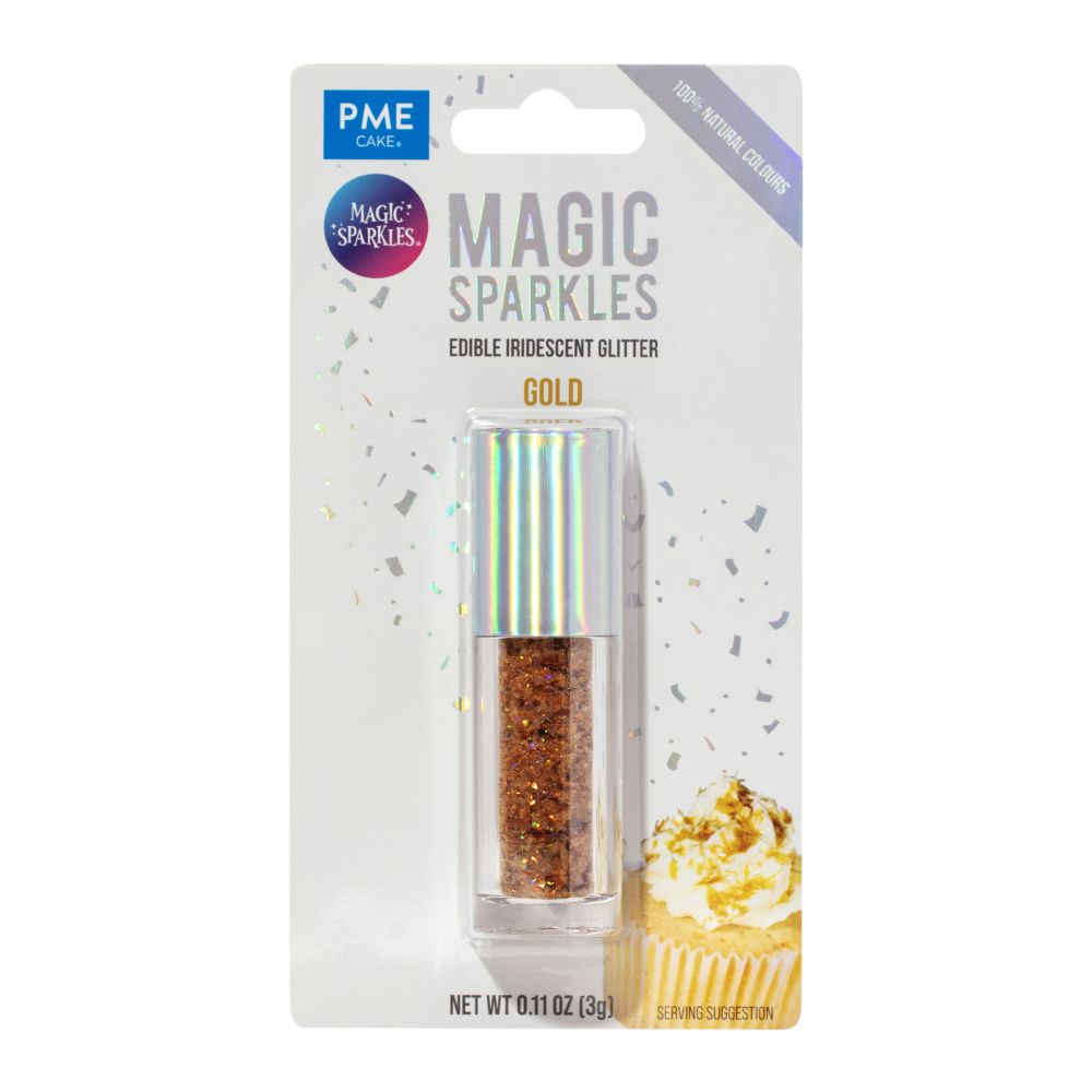 Edible glitter Magic Sparkles - PME - Gold, 3 g