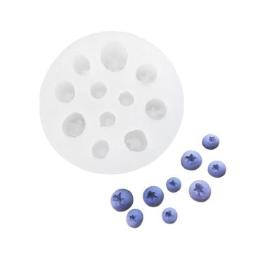 Silicone mold - blueberries, 7 cm