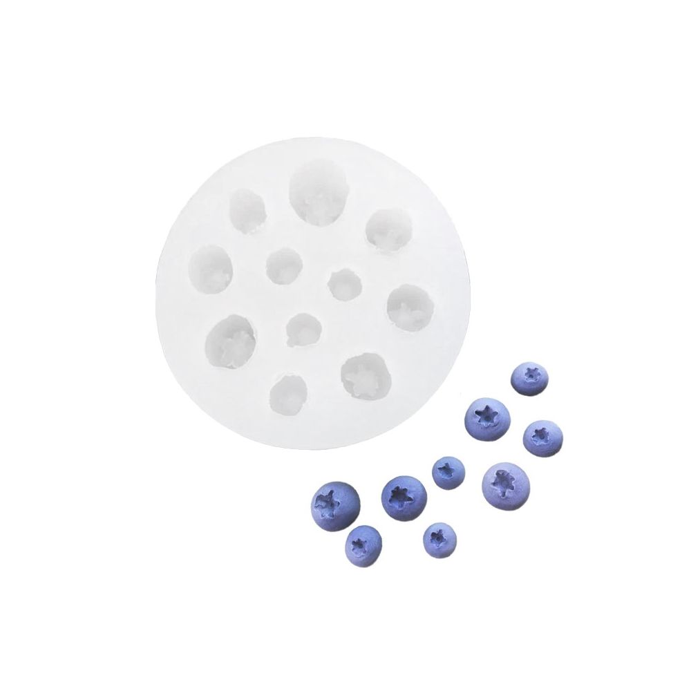 Silicone mold - blueberries, 7 cm
