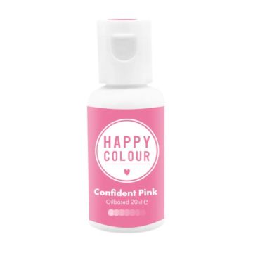 Barwnik olejowy do mas tłustych - Happy Colour - Confident Pink 20 ml