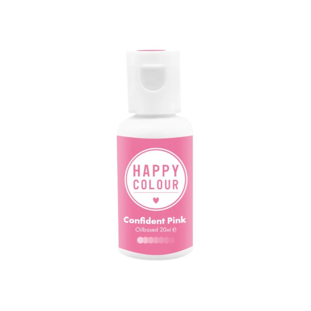 Barwnik olejowy do mas tłustych - Happy Colour - Confident Pink 20 ml