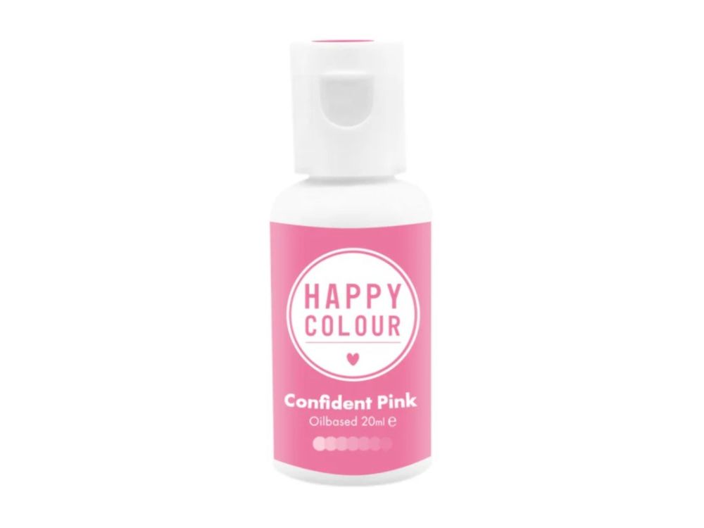 Barwnik olejowy do mas tłustych - Happy Colour - Confident Pink 20 ml