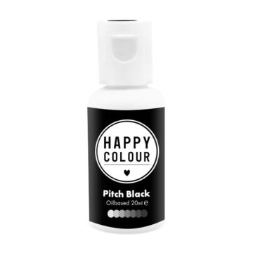 Barwnik olejowy do mas tłustych - Happy Colour - Pitch Black 20 ml