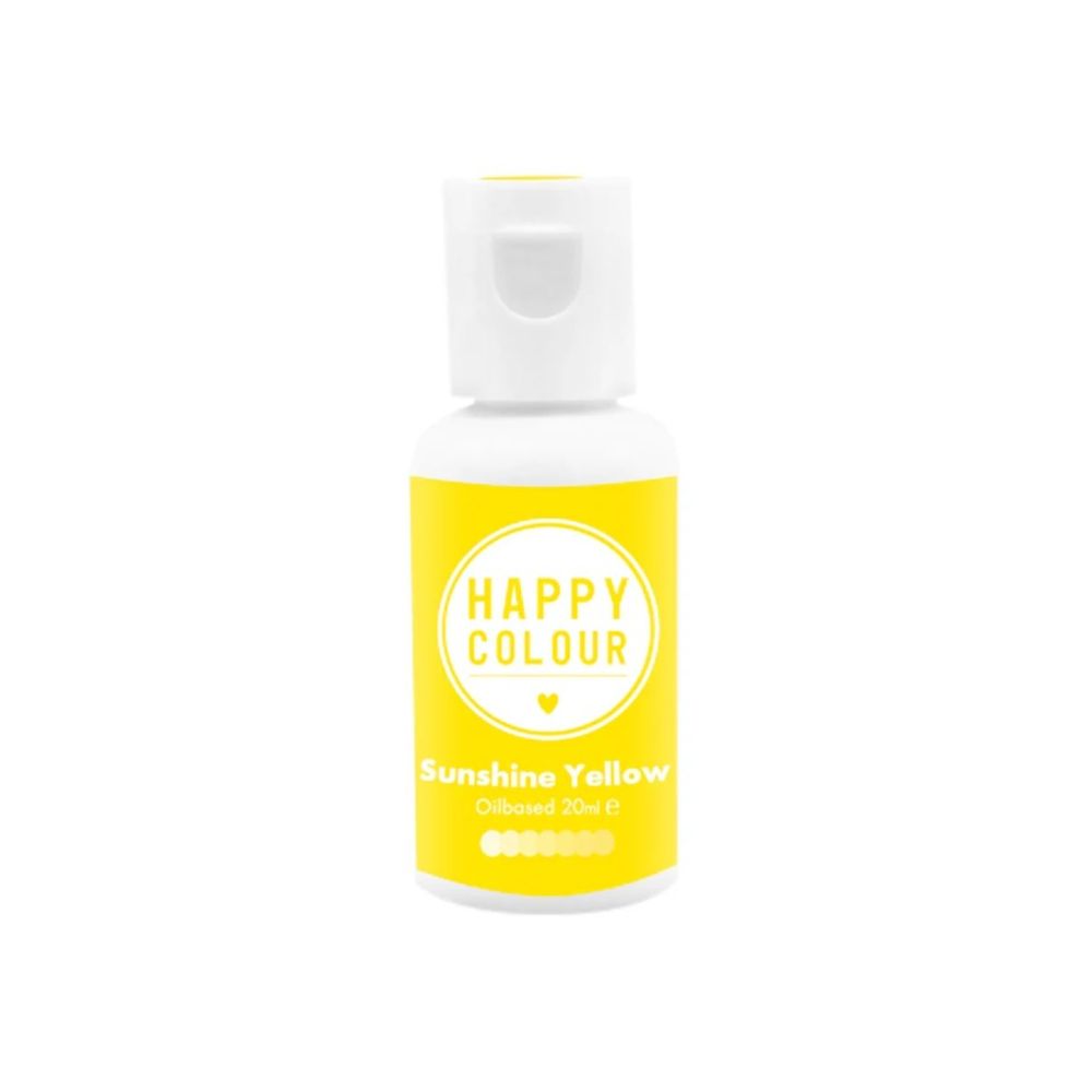 Barwnik olejowy do mas tłustych - Happy Colour - Sunshine Yellow 20 ml