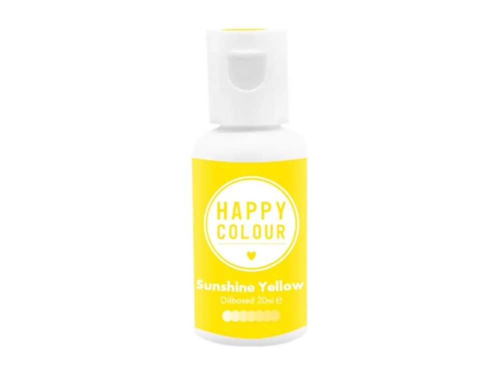 Barwnik olejowy do mas tłustych - Happy Colour - Sunshine Yellow 20 ml
