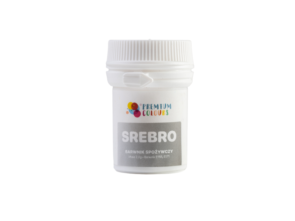 Barwnik dekoracyjny w proszku - Premium Colours - srebrny 2,5 g