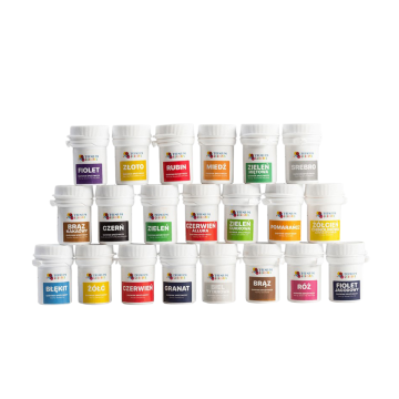 Zestaw barwników spożywczych w proszku - Premium Colours - 95 g 21 szt.