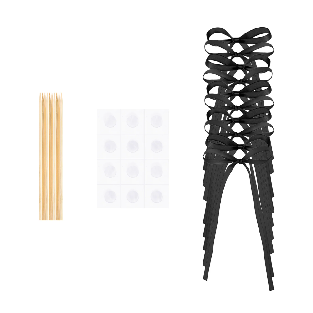 Cake toppers Bows - black 10 pcs