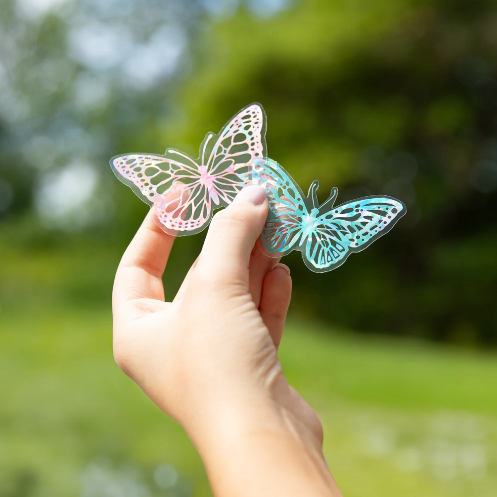 3D Decorative Butterflies - holo mix 12 pcs
