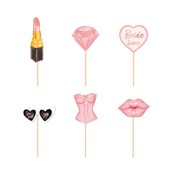 Cake toppers Bride to be - 6 pcs
