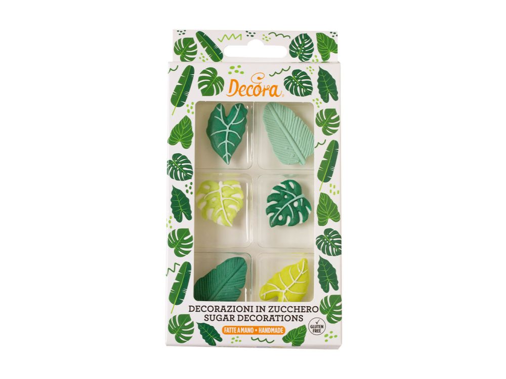 Sugar decorations Tropical Leaves - Decora - 6 pcs