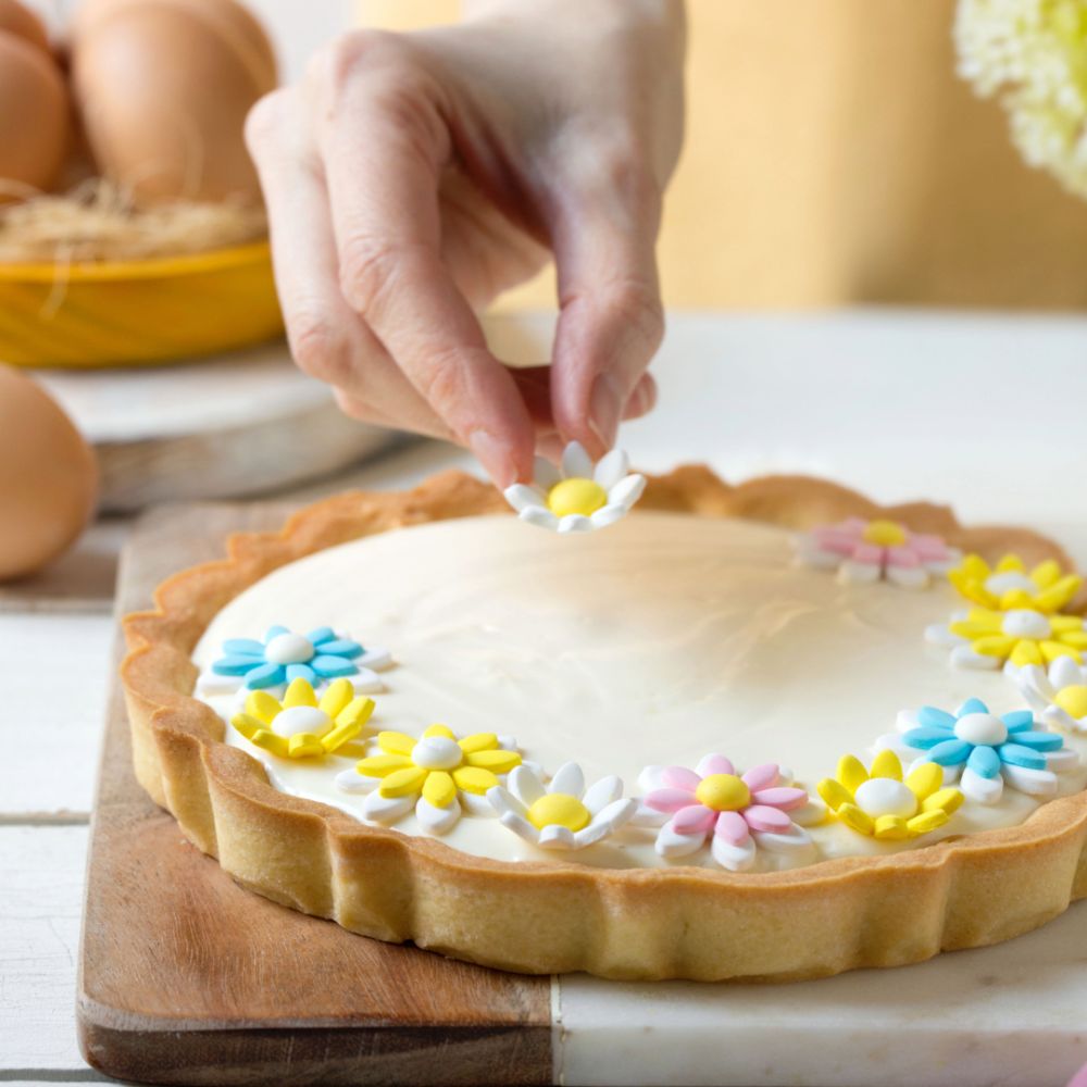 Sugar decorations Daisies - Decora - yellow, 6 pcs