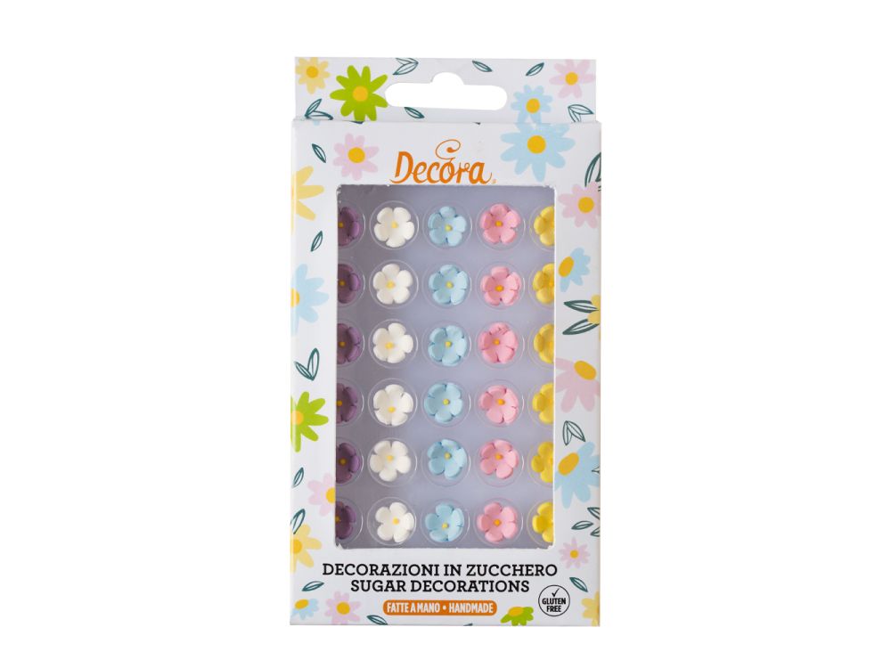 Dekoracje cukrowe Kwiatuszki - Decora - 30 szt.