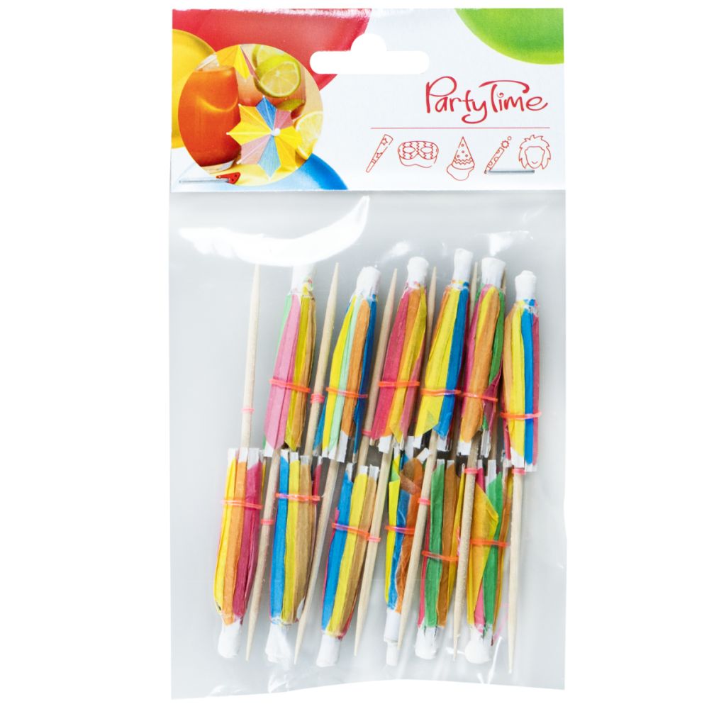 Paper umbrella picks - color mix 12 pcs