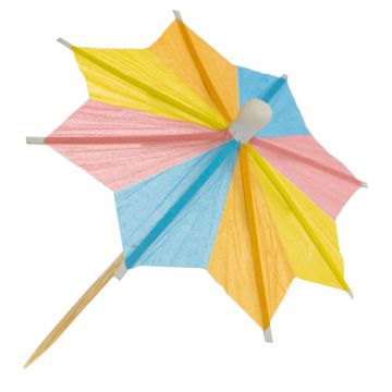 Paper umbrella picks - color mix 12 pcs