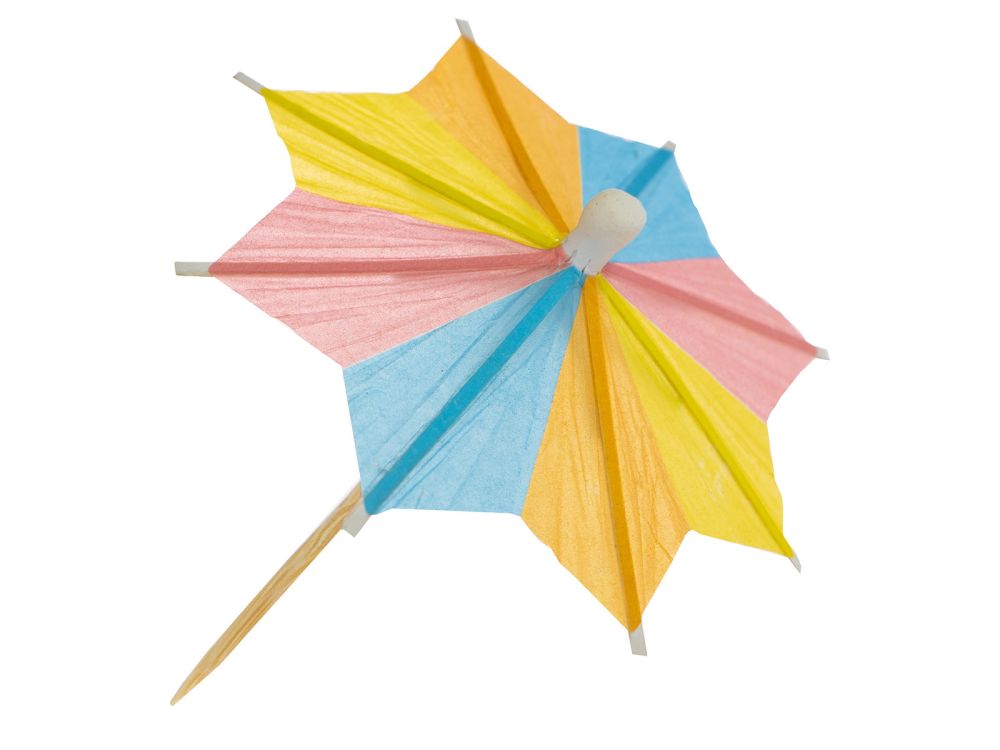 Paper umbrella picks - color mix 12 pcs