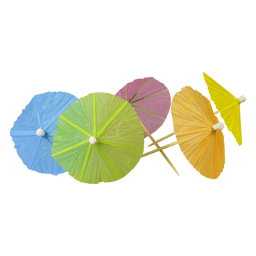 Paper umbrella picks - color mix 16 pcs