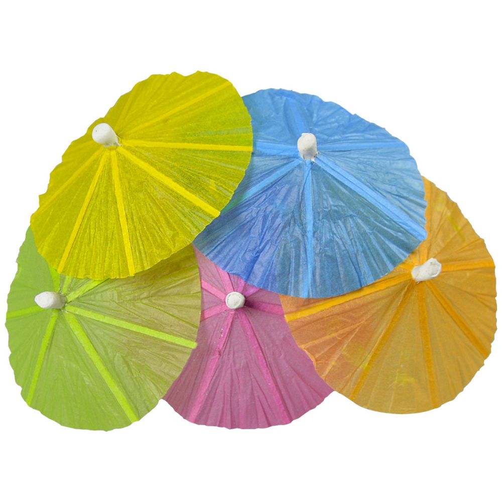 Paper umbrella picks - color mix 16 pcs