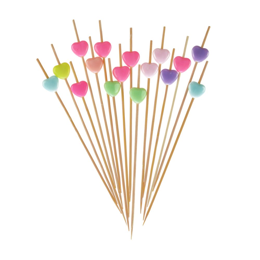 Heart Picks - pastel 16 pcs