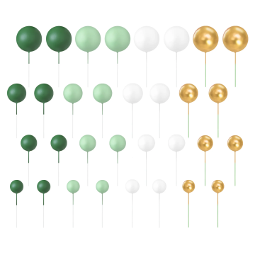 Ball cake toppers - color mix 32 pcs