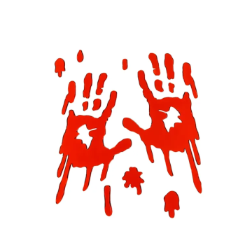 Gel stickers for window Bloody Hands - 8 pcs