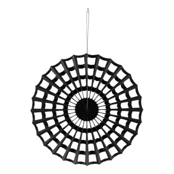 Decorative rosette Spider's Web - PartyDeco - black 50 cm