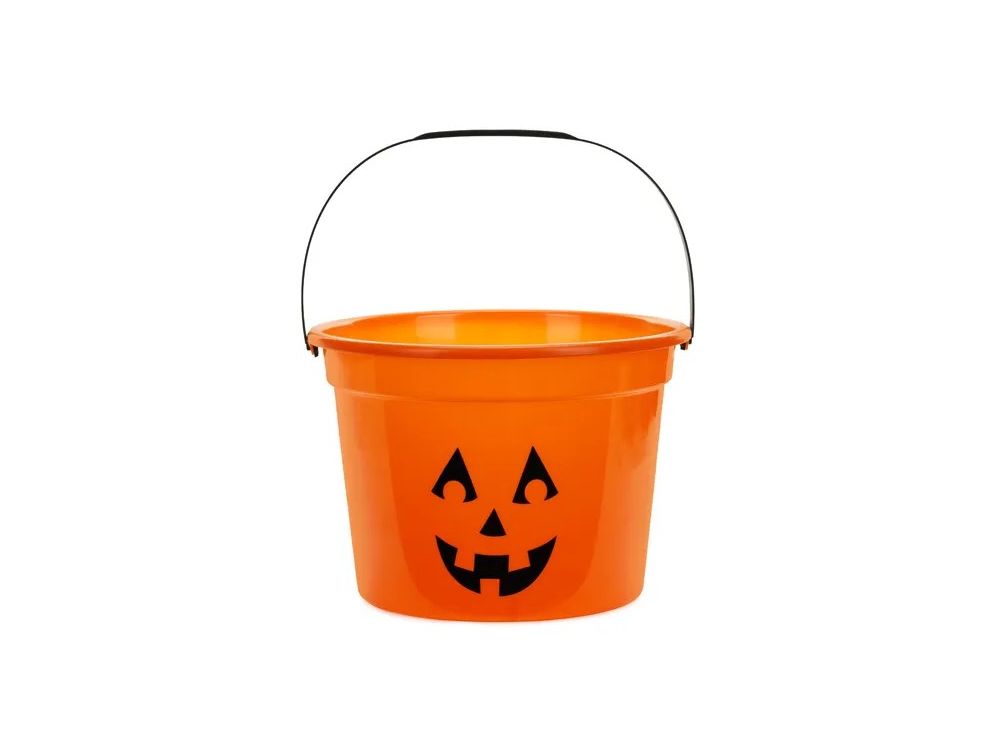 Plastic bucket for candy Pumpkin - PartyDeco - orange 20 x 15 cm