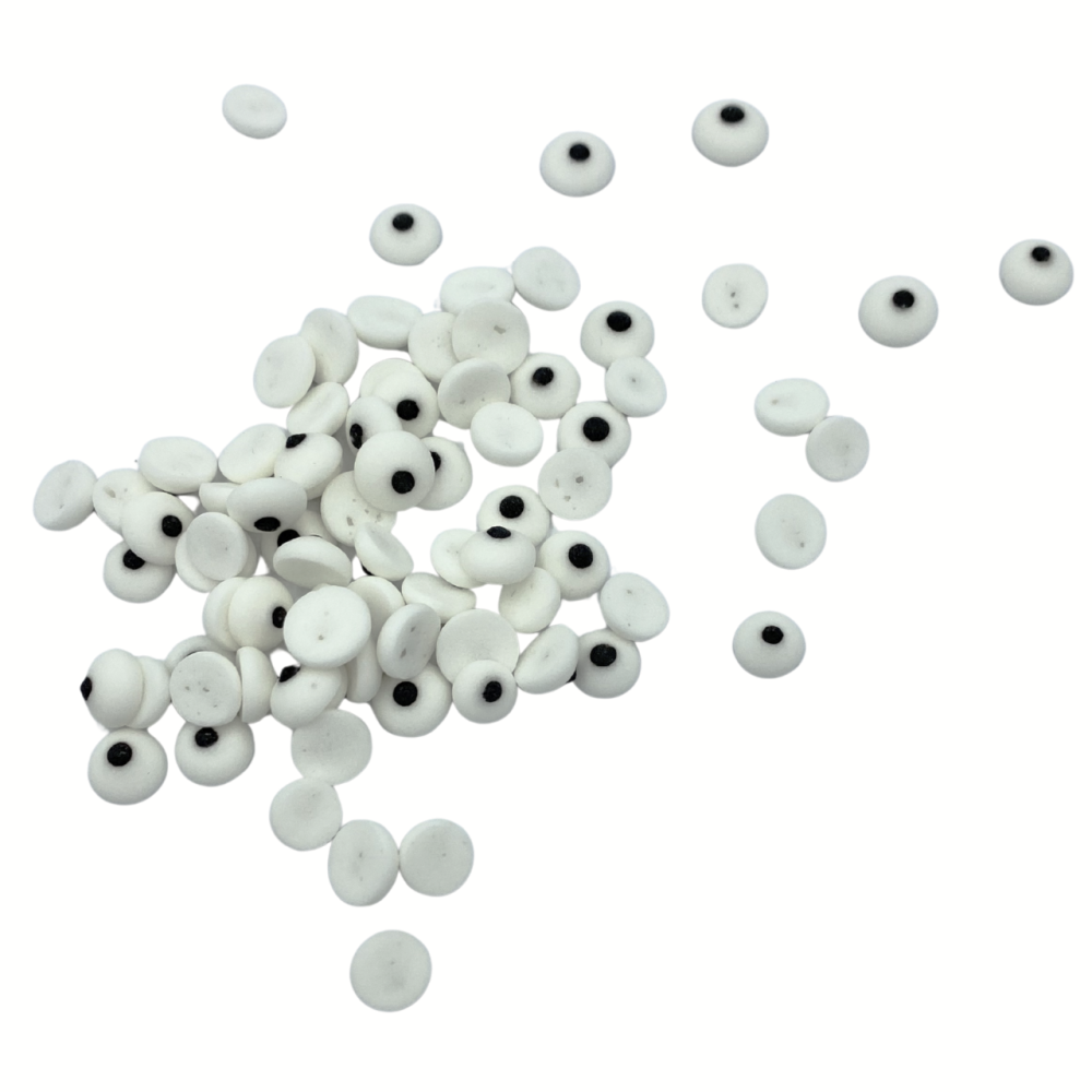 Sugar decorations Eyes - Slado - white 80 pcs