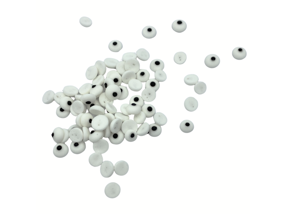 Sugar decorations Eyes - Slado - white 80 pcs