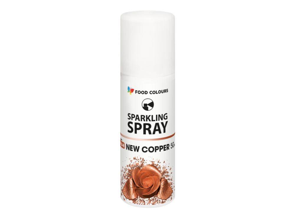 Metallic sparkling spray - Food Colours - New Copper, 50 ml
