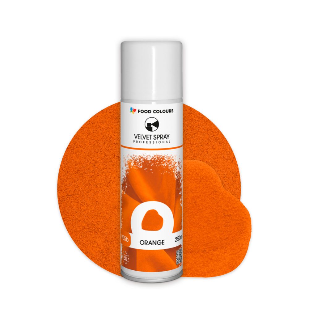 Velvet Spray - Food Colours - orange, 250 ml