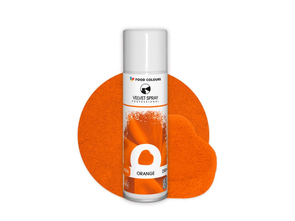 Velvet Spray - Food Colours - orange, 250 ml