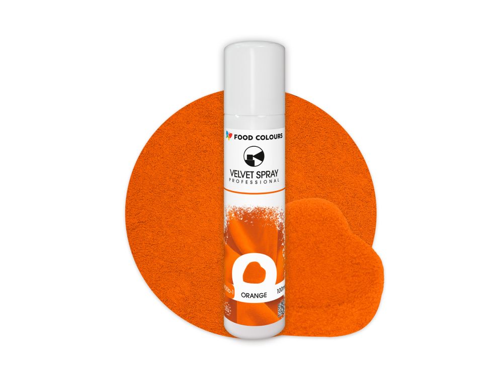 Velvet Spray - Food Colours - Orange, 100 ml