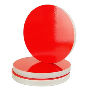 Podkład ze styroduru pod tort okrągły - czerwony 24 cm