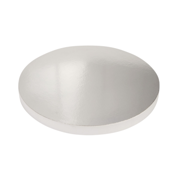 Thick round cake base - silver 24 cm